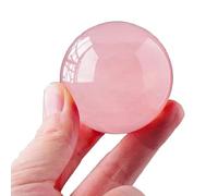 Crystal Ball Quartz Magic Crystal Ball Ornament Sphere with Wood Stand for Decoration, Scrying Mirror,Feng Shui,70~80mm