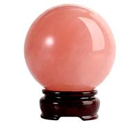 Crystal Ball, Rose Quartz Crystal Ball with Powerful and Quartz for Perception Photography, Crystal ball-8cm