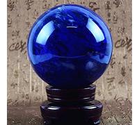 Crystal Ball Smelting Blue Crystal Ball Feng Shui Ornaments Transfer Beads Lucky Town House Ornaments Crystal Ball(15cm)