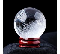 Crystal Ball Transparent Photography Props Glass Ball for Feng Shui Creative Photography Decoration for Home and Office Versatile,80mm