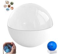 Crystal Ball Video Player, 2.7 Inch Digital Display Personalized Video Photo Album, Customizable Light-Up Sphere for Anniversary Birthday Wedding Gifts, DIY 3D Memory Sphere (White)