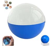 Crystal Ball Video Player, 2.7 Inch Digital Display Personalized Video Photo Album, Customizable Light-Up Sphere for Anniversary Birthday Wedding Gifts, DIY 3D Memory Sphere (Blue)