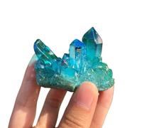Crystal Blue electroplated Quartz Stone Decorative Office Ornaments