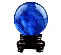 Crystal Blue Lapis Lazuli Ball Hand-Polished Furniture Decoration Stone Ward Off Evil Spirits Money Drawing Wealth Fortune,7.87in Gemstone Stone