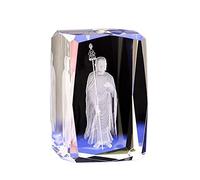 Crystal Buddha Statue Earth Bodhisattva Figurina Escultura de Budismo Accesorios de decoración de Ornamentos Modernos para budistas, una colección de Arte