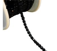 Crystal-Castle 10 Yard Rhinestones Trim Stone Cup Chain Gold Diamond Strass Decorative Applique Crystal Trimmings For Dresses(Black,SS8)