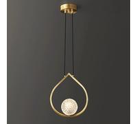 - Crystal Chandelier Geometry Brass Pendant Light Bedside Decorative Ceiling Lighting G9 Lighting Fixture Height Adjustable,Pendant Ceiling Light