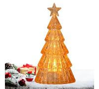 Crystal Christmas Tree | Electronic Illuminated Christmass Ornament Centerpiece | Light Up Elegant Holiday Decoration Trees for Home Bedroom Kitchen Mantel Shelf Counter Fireplace Decorations