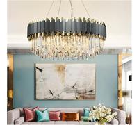 Crystal Chrome Lighting Compatible with Dining Bedroom Round Chandeliers Living Room Light Fixtures, LED Chandelier