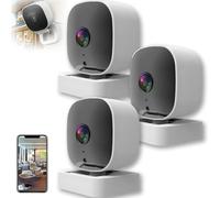 Crystal-Clear 2K Security Camera, Color Night Vision, 24/7 Recording & Smart Alerts, Window Cameras for Home Security Wireless with Color Night Vision for Home Yard Garden Farm (3pcs)