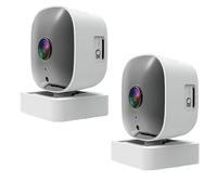 Crystal Clear 2K Security Camera Night Vision, 24/7 Recording and Smart Alerts with 360° Rotation for Easy Install Home and Outdoor (2pcs,Not Included TF)