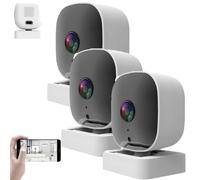Crystal-Clear 2k Security Camera with Color Night Vision, 24/7 Recording & Smart Alerts Easy Install, 3MP 2K Wi-Fi Indoor Crystal Clear Cameras for Home Yard Garden Farm (3Pcs)