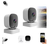 Crystal-Clear 2K Security Camera with Color Night Vision, Indoor Surveillance & Security Cameras Recording & Smart Alerts for Home Yard Garden Farm Security, Easy Install, Wide Angle View (2 pcs)