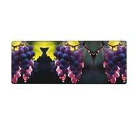 Crystal Clear Grapes - Alfombrilla para teclado y mouse de gran tamaño, 12 x 31.5 pulgadas, alivia la fatiga de la muñeca y mejora la eficiencia del trabajo
