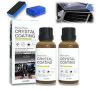 Crystal Coating for Car Plastic Parts,2025 New Crystal Coating Refurbish Agent, Long Duration Plastic Parts Refurbish Agent for Automotive,Car Cleaning Products (2 Pcs)