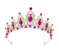 Crystal Crown Tiara Bridal Rhinestone Headband Hair Jewelry For Women Queen Party Wedding Dress Gift Accessories para Fiesta de Cumpleaños(Color 02)