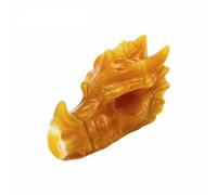 Crystal Crystal Male Dragon Skulls Head Sculpture Layer Orange Calcite Ornaments for Collection Home Decor Gift