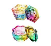 Crystal Dappen Plate Clear Nails Brush Washer Cups Durable Glass Construction Safe for Daily Care Easy to Clean Glass Unguis Brush Cup