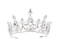 Crystal Diamond Tiara, Corona de la Banda de Cabello de Oro Tiara, Adornos de Boda de la Novia de la Novia de la Corona Azul de Cristal, para Fiestas, Bodas, graduación, Mejor opción
