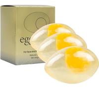 Crystal Egg Soap,Egg Shape Scented Botanical Soaps Bar,Collagens Egg Soap, Handcrafted Egg-Shaped Body Cleanser Soap for Face Body Demaxiyad (3 pcs)