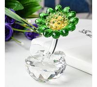 Crystal Enchanted Girasol Figurine Dreams Dreams Decoración del hogar Navidad/Cumpleaños Regalo Colección Paper Paperweight Souvenir-PORCELANA