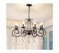 Crystal European Compatible with Restaurant Bedroom Living Room E14 Pendant Lamp - Candle Light, LED Chandelier