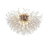 Crystal Firework Ceiling Light Flush Mount Crystal Chandelier Close to Ceiling Lamp Fixtures for Bedroom Kitchen Island Hallway Entryway Porch Gazebo