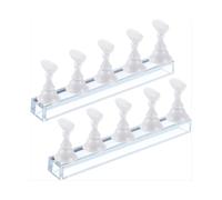 Crystal Fixer for Nail Practice with a Home and Salon-Use Tool Kit in White