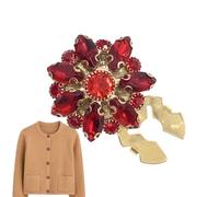 Crystal Flower Buttons - Rhinestone Clothing Embellishments, Detachable Sparkling Jewel Charms with Flat Back Base, Sturdy Silver Plated Metal Setting, Ideal for Jewelry Making Crafting