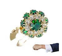 Crystal Flower Buttons - Rhinestone Clothing Embellishments, Detachable Sparkling Jewel Charms with Flat Back Base, Sturdy Silver Plated Metal Setting, Ideal for Jewelry Making Crafting