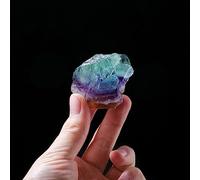 Crystal Fluorite Raw Stone Purple Green Fluorite Crystal Rough Stone for Collection Home Decoration Ornaments