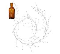 Crystal Garland for Christmas Tree - 12ft Sparkling Beaded Pendant Ornaments for Elegant Decoration, Festive Shine with Reflective Crystals, Hanging Beads for Chandelier, Mantel, Porch, Stairs, Transp