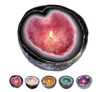 Crystal Geode Candle,Crystal Scented Candles Resin Craft Ornament,Creative Fun Candle Bowl Decoration for Home Tabletop