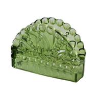 Crystal Glass Napkin Holder - Elegant Tabletop Paper Towel Clip for Hotels and Western Restaurants Caja de pañuelos(Groen)
