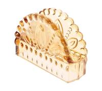 Crystal Glass Napkin Holder - Elegant Tabletop Paper Towel Clip for Hotels and Western Restaurants Caja de pañuelos(Amber)