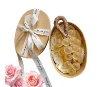 Crystal Grape Soap on a Rope Handmade Grape Cluster Soap with Gift Box (1, A)