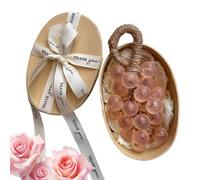 Crystal Grape Soap on a Rope Handmade Grape Cluster Soap with Gift Box (1, C)
