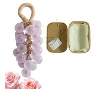 Crystal Grape Soap on a Rope Handmade Grape Cluster Soap with Gift Box (1, F)