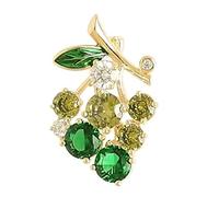 Crystal Grapes Shape Brooch, Creative Fashion Scarf Buckle, Lapel for Women Wedding Banquet Party, Shirt Collar Pin Made in China