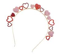 Crystal Heart Headband for Girls, Crystal Love Heart Hair Hoop, Flexible Alloy, Elegant Hearts Bling Fashion Headband For Women Girls Kids, Birthday Festival Wedding Bridal, 6.89x6.89 inches