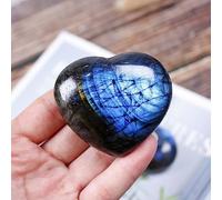Crystal Heart Moonstone Polished Labradorite Stone (Size : 50-55mm)