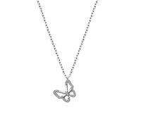 Crystal Heart Necklace,925 Hollow Butterfly Necklace for Women Light Zirconcle The for Women/