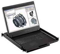 Crystal Image Technologies - Monitor de montaje en rack de 1U de 19 pulgadas con conmutador KVM VGA de 16 puertos Resolución 1440 X 900, parte # RM-131-19W-1601, garantía de 3 años