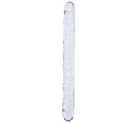 Crystal Jellies Double Dong 18" Clear Dildo Realista Doble - 820 gr