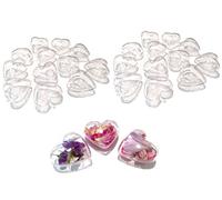 CRYSTAL KING 20 unidades de formas acrílicas con forma de corazón divisible de 6,5 cm, bola transparente para colgar, bolas de acrílico, forma de corazón, forma de corazón transparente, formas de