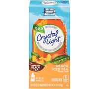 CRYSTAL LIGHT ICED TEA PEACH DRINK MIX ON THE GO 10 PACKET BOX AMERICAN