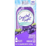 Crystal Light On The Go Energy Grape - Caffeine Energy Releasing, 10-Packet Boxes (Pack of 4)