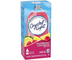 Crystal Light On The Go Raspberry Lemonade, 10-Count Boxes (Pack of 6)