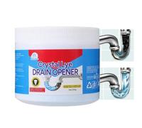 Crystal Lye - Abridor de desagüe, polvo limpiador de desagüe, limpiador de desagües de ducha, 200 g
