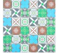 Crystal Mosaico Retro Multicolor Pared Cocina Thekenverkeidung WB160-0909